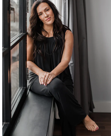 Yala Delia Gathered Tank Pajama Set