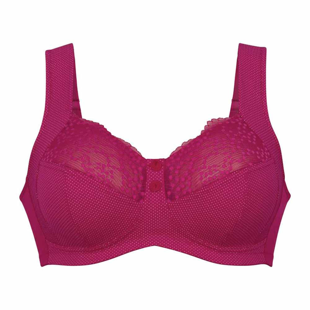 Breezies Floral Lace Wirefree Support Bra 