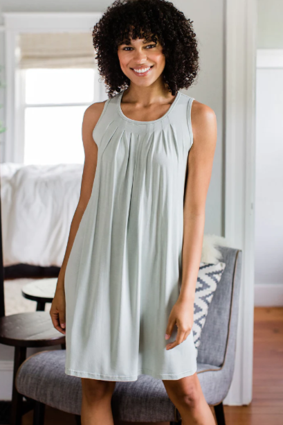 Yala Delia Gathered Tank Bamboo Nightgown